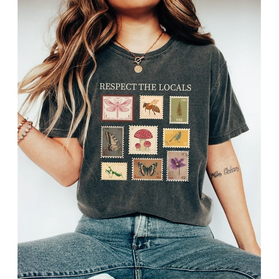 Respect Local Wildlife Shirt, Camping Outdoors Tee, Retro Forest Wildlife Tee, Protect National Parks Tee, Nature Lover Gift