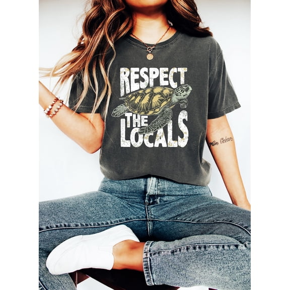 Respect The Locals T-Shirt, Sea Turtle T-Shirt, Ocean Conservation T-Shirt, Protect The Ocean T-Shirt, Beach Shirts, Caretta Caretta Lovers Tshirt All Size S-5XL