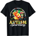thumbnail image 1 of Respect Love Support Autism Awareness Flowers Men Women T-Shirt, 1 of 4