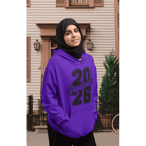 Respect My Tshirt 20Graduate26 Success Graduation, Men's Streetwear Hooded Pullover Sweatshirt, Medium, Purple
