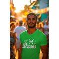 thumbnail image 1 of Respect My Tshirt - Pisces Zodiac Sign Graphic T-Shirt, Astrology Symbol Design, Crew Neck, Green, 4X, 1 of 5