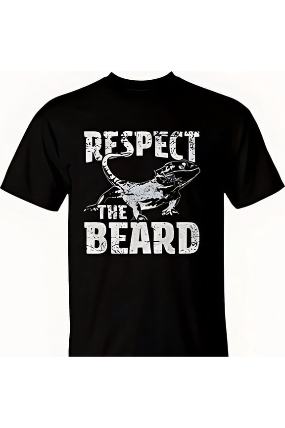 Respect The Beard Bearded Dragon Dad Mom Gift T-Shirt