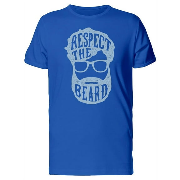 Respect The Beard Grunge Art T-Shirt Men -Image by Shutterstock, Male Small