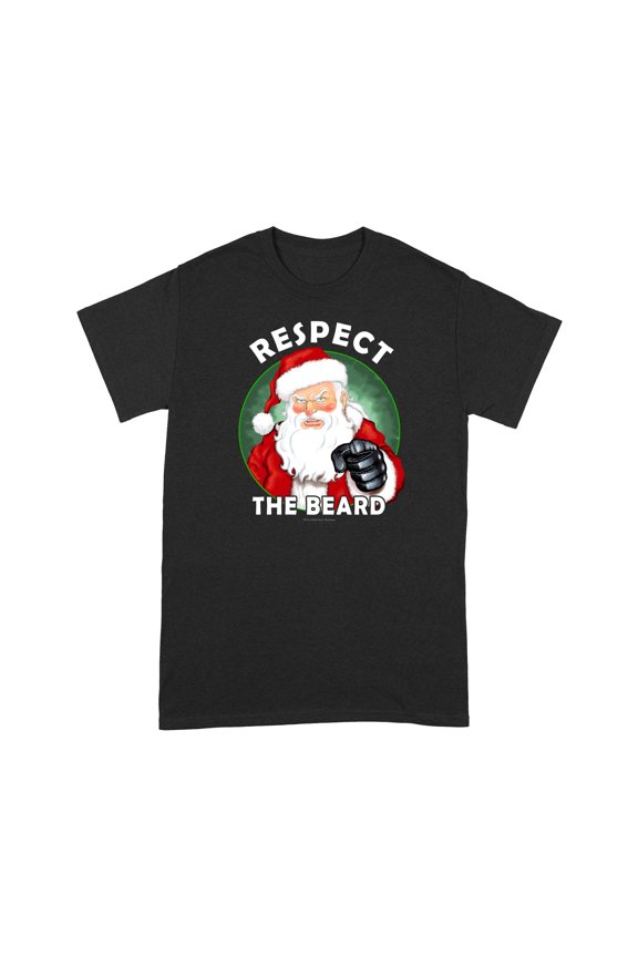 Respect The Beard Santa Claus Funny Christmas T-Shirt