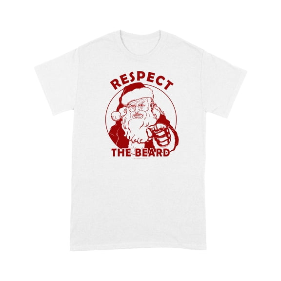 Respect The Beard Santa Claus Funny Christmas T-Shirt