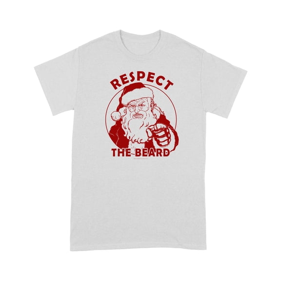 Respect The Beard Santa Claus Funny Christmas T-Shirt