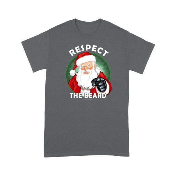 Respect The Beard Santa Claus Funny Christmas T-Shirt