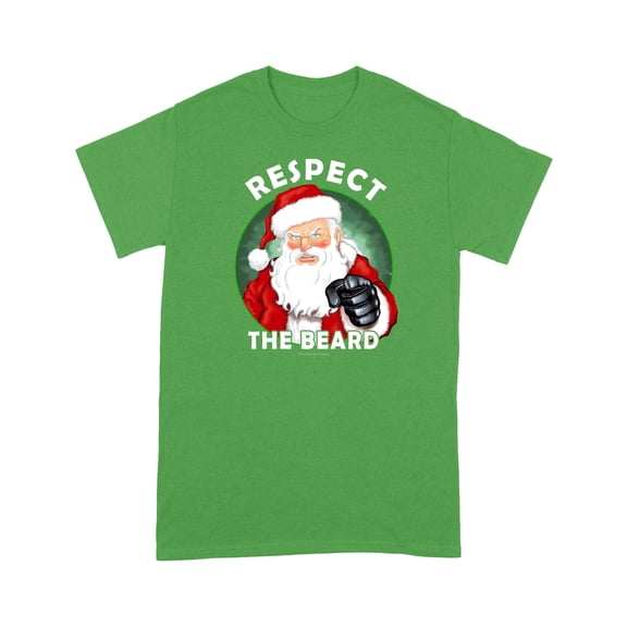Respect The Beard Santa Claus Funny Christmas T-Shirt