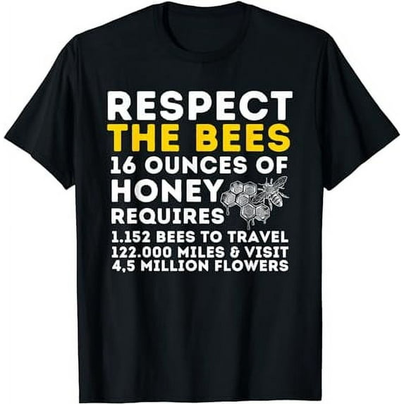Respect The Bees - Bee Lover Beekeeping & Beekeeper T-Shirt