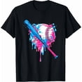 thumbnail image 1 of Respect The Drip Baseball Ice Cream Funny Slang Youth Sport Player Gift Unisex T-Shirt up to Size 5XL, 1 of 2
