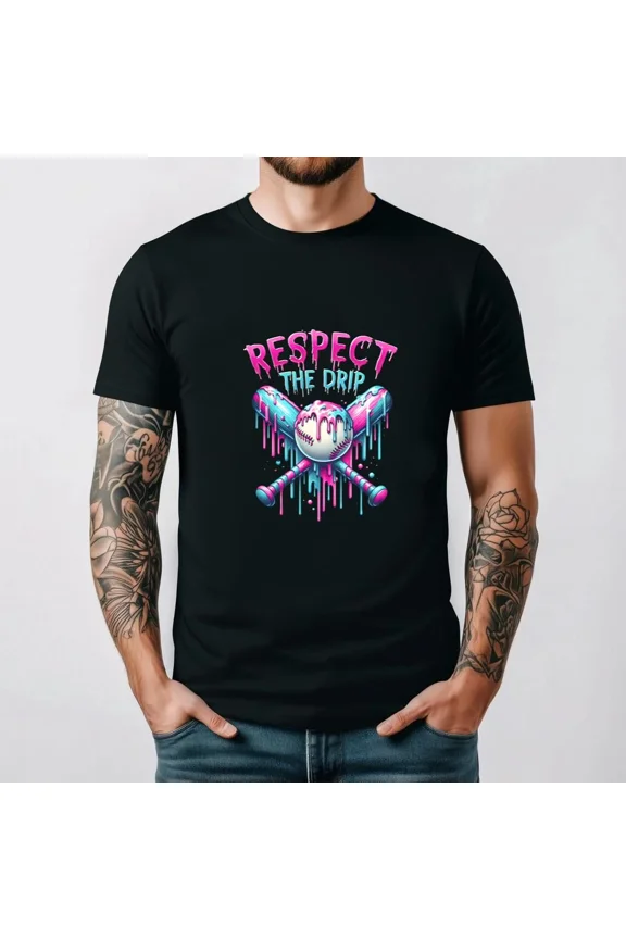 Respect The Drip Streetwear Fashion Graphic Cool Trendy Hypebeast Unisex T-Shirt, for men & women, up to size 5XL.