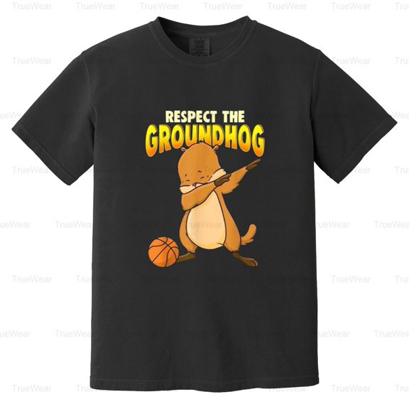 Respect The Groundhog Day, Funny, Weather, Prediction, Animal, Pun, Cute Comfort Color T-Shirt Unisex, up to 4XL