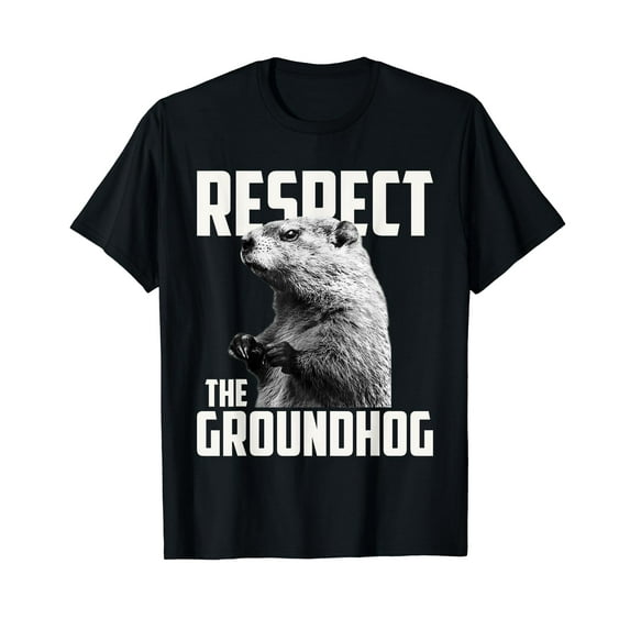 Respect The Groundhog Ground Hog Day Vintage Men Women T-Shirt