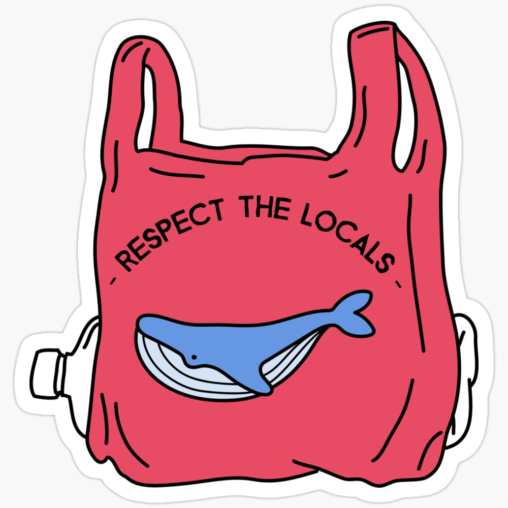 Respect The Locals Sticker Phone Decal Water Bottle Stickers Car Decals ...