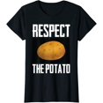 thumbnail image 1 of Respect The Potato Funny Root Vegetable Potatoes T-Shirt, 1 of 3