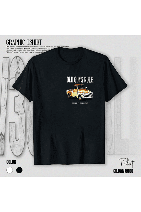 Respect The Rust Hot Rod Old Guys Rule Vintage Car Humor Unisex T-Shirt V17693, up to size 5XL