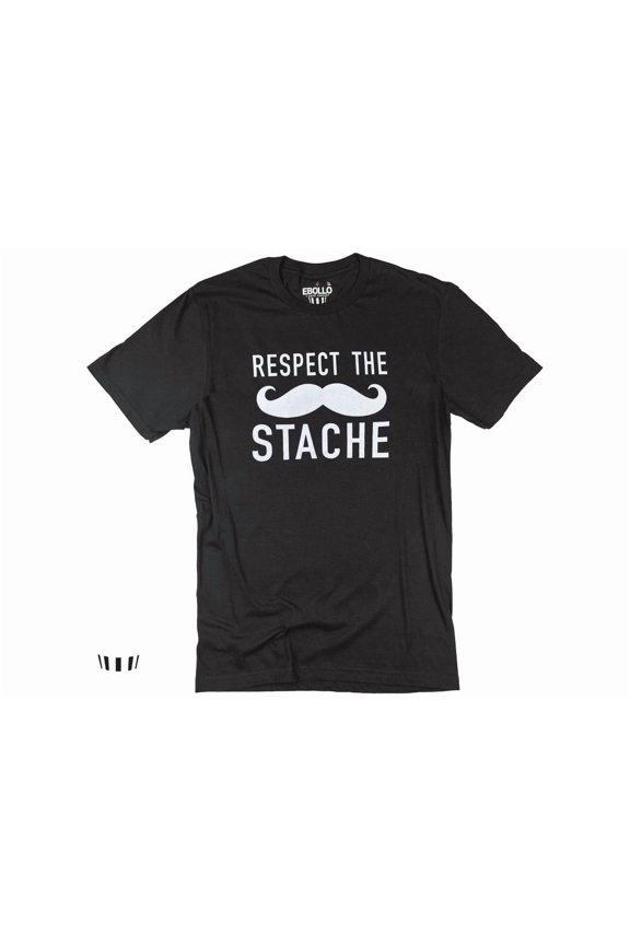Respect The Stache Dad Mustache Facial Hair Grooming Movember Masculine T-Shirt