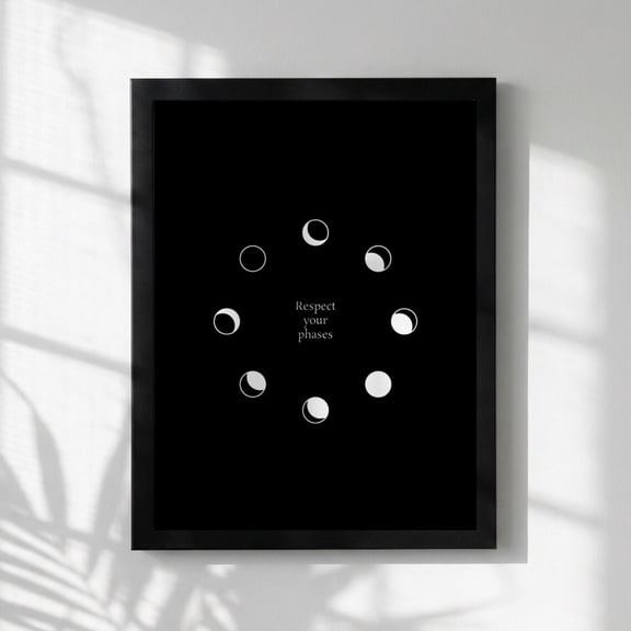 Respect Your Phases Wall Art Print, Unframed Paper Poster 11x14in