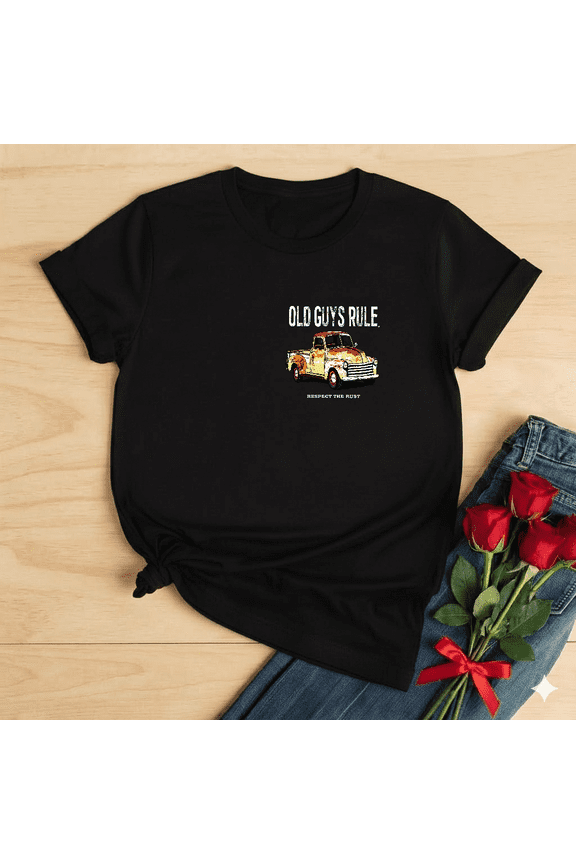 Respect the Rust Hot Rod Old Guys Rule Vintage Humor Graphic Top Unisex T-Shirt V17693 ,up to size 5XL