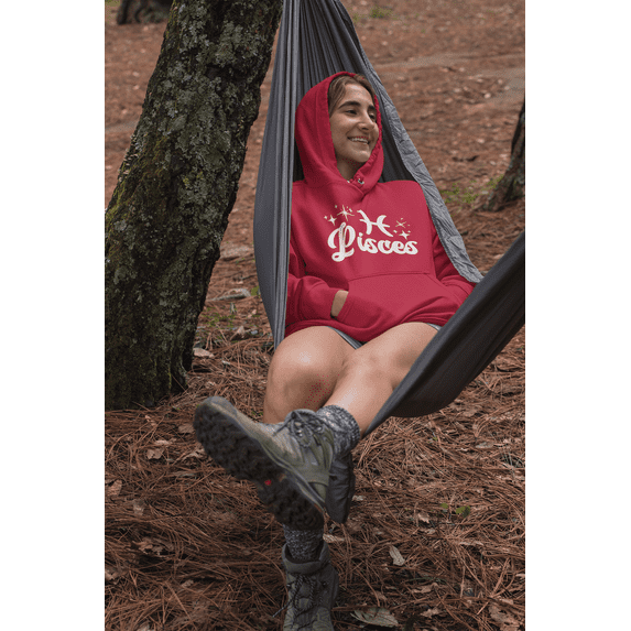 Respect My Tshirt Pisces - Dreamy and Compassionate Zodiac Sign Unisex Hooded Sweatshirt, 2X, Red, White Design