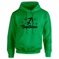 thumbnail image 1 of Respect My Tshirt Sagittarius - Adventurous and Free-Spirited Zodiac Sign Unisex Hooded Sweatshirt, 5X, Green, Black Design, 1 of 3