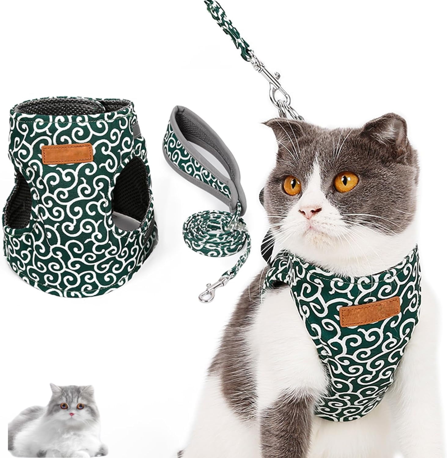 View of Respectivelk Cat Harness, Cat Dogs Vest Harness and Leash Anti-Break ...
