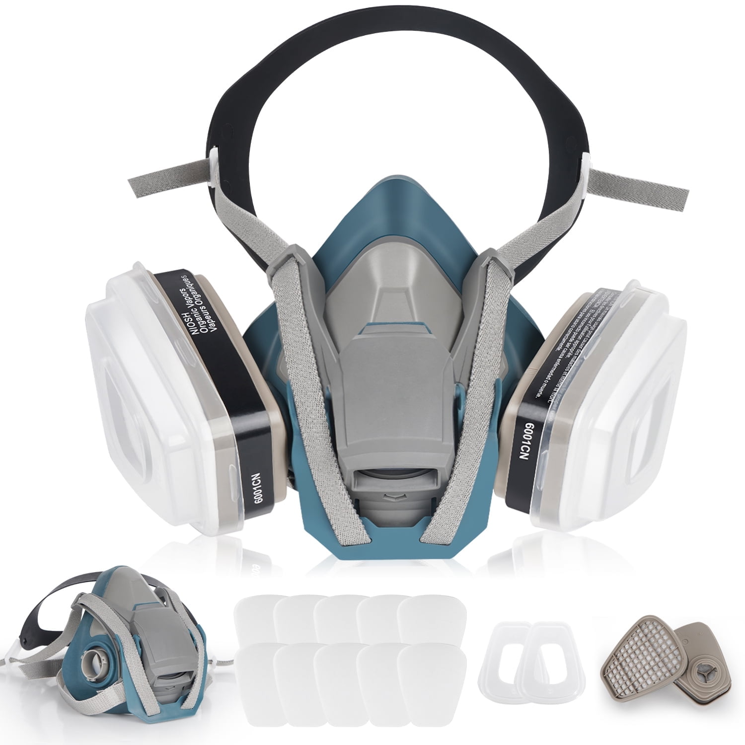 Respirator Mask, ANUNU Paint Respirator with 6001 Filters for Chemical