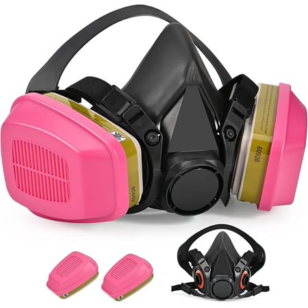 Respirator Mask with Filters 60926, Half Face Respirator Gas Mask Reusable Dust Mask For Painting Spray, Dust, Chemical, Epoxy Resin, Welding, Sanding, Woodworking, DIY