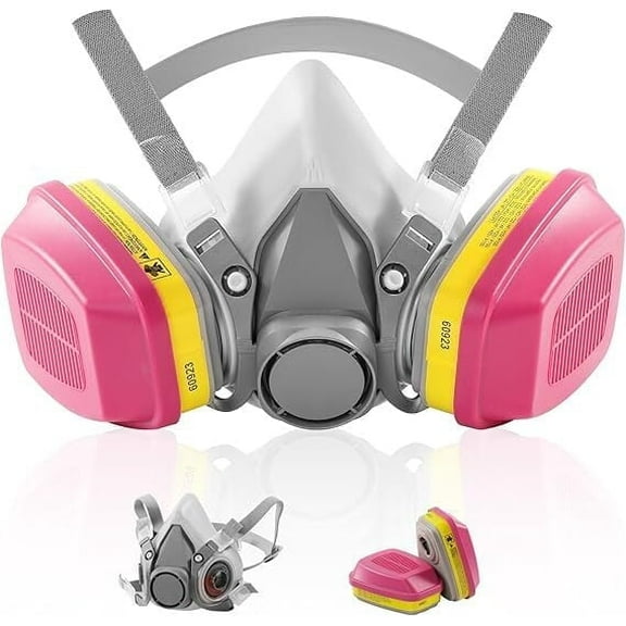 Respirator Mask With 6001 Filters，60923 Gas Masks  for Painting, Dust, Organic Vapors