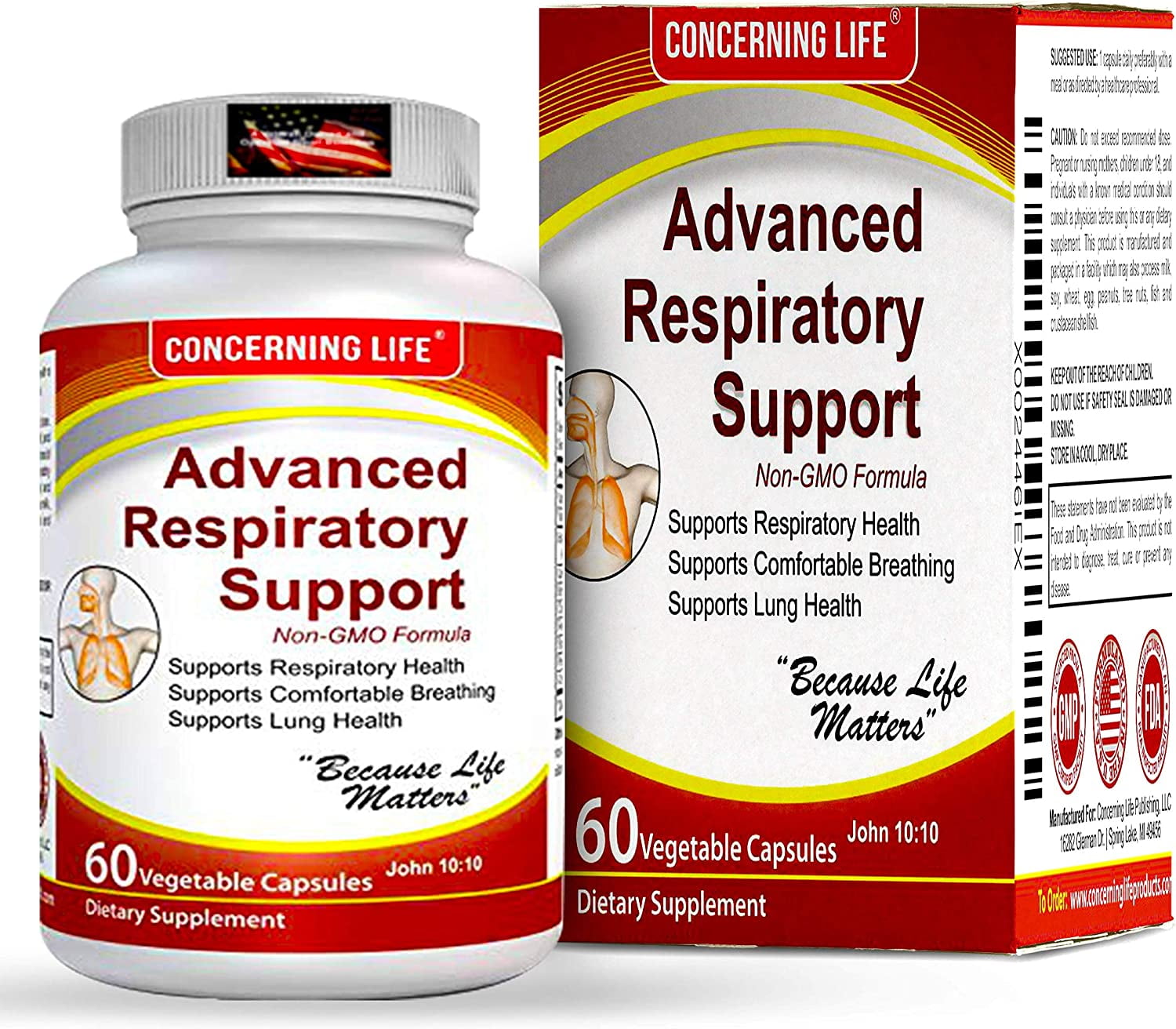 Respiratory Advanced Lung Support Supplement Natural Lung Cleanse & Detox Lung Supplements