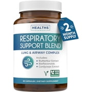 Healths Harmony Lung Respiratory Health Supplement for Mucus Removal and Lung Cleanse, 60 Capsules