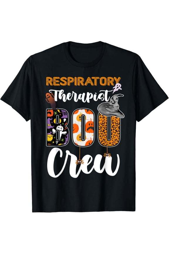 Respiratory Therapist Boo Crew Ghost Therapy Halloween Match T-Shirt