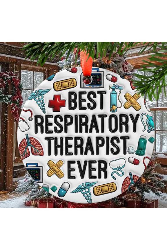 Respiratory Therapist Christmas Ornament, Ceramic, Acrylic, Mom’s Day Keepsake, Romantic Valentine Decor, Festival Season, 2025 Edition, Holiday Tree Decoration
