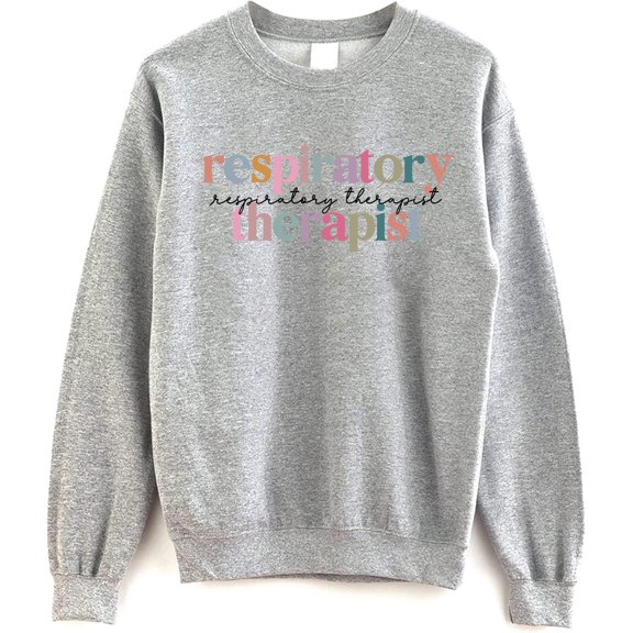 Respiratory Therapist Crewneck Sweatshirt – Pulmonary Therapy Graphic Pullover