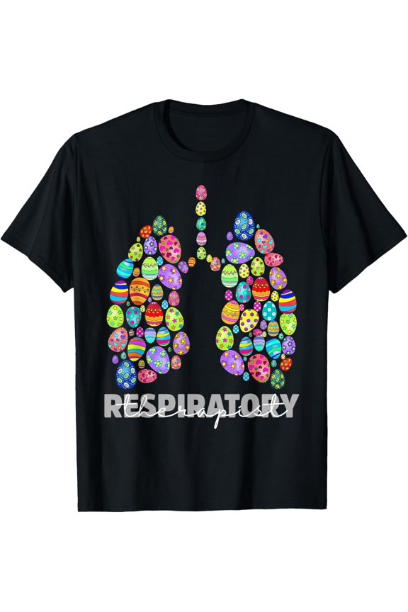 Respiratory Therapist Egg Lung Easter RT Therapy Respiratory T-Shirt