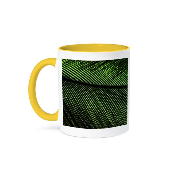 Resplendent Quetzal Bird, Costa Rica - Sa22 Amr0029 - Andres Morya Hinojosa, 11oz Two-Tone Yellow Mug