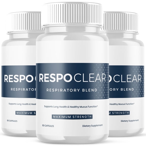 RespoClear Advanced Formula Pills Supporting Lung Health and Respiration Respo Clear 180 Capsules