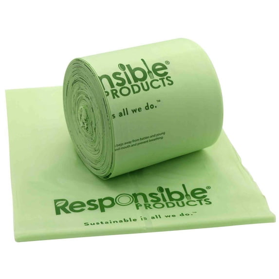 Responsible Products 13 Gallon Kitchen Bin Liners, Certified Compostable, Heavy Duty Multipurpose Food Scrap Bags, Made from Compostable Materials (800 Count)