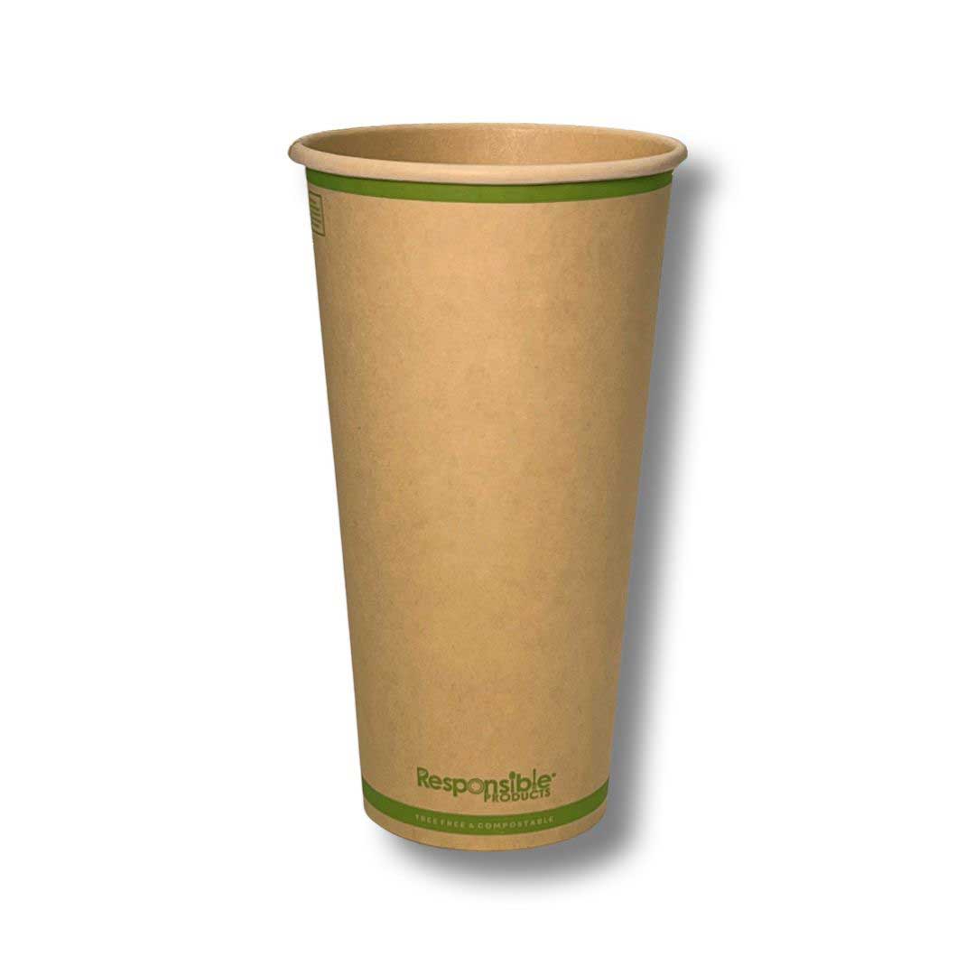 Responsible Products 20 oz Paper Hot Cups, Tree-Less™ Compostable Paper ...
