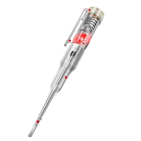 Responsive Non-Contact Electrical Tester Pen with LED Light for Electronics Factories, Appliances, Car Maintenance and Households, ABS Shell and Vanadium Steel Drill Bit