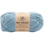 Lion Brand Yarn Re-Spun Thick & Quick Super Bulky #6 Recycled Polyester Faded Denim Yarn, 223 yards