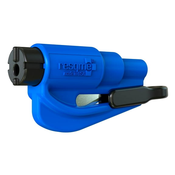 Resqme The Original Car Escape Tool, 2-in-1 Seatbelt Cutter and Window Breaker, Blue