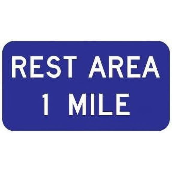 Rest Area Sign Guide Signs Metal - Caution Safety Warning Security Signs Indoor & Outdoor Size: 8 x 12 inch