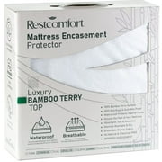 Rest Comfort Bamboo Terry Top Zippered Mattress Encasement Bed Protector, Full Size