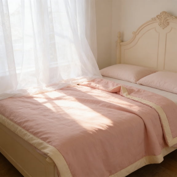InsCrazy Rest Cooling Comforter Air Conditioner Quilt Washed Double Layer Breathable For Bed Use Lightweight Summer Blanket