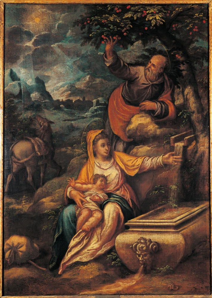 Rest During The Flight To Egypt Canvas Art - (18 x 24)