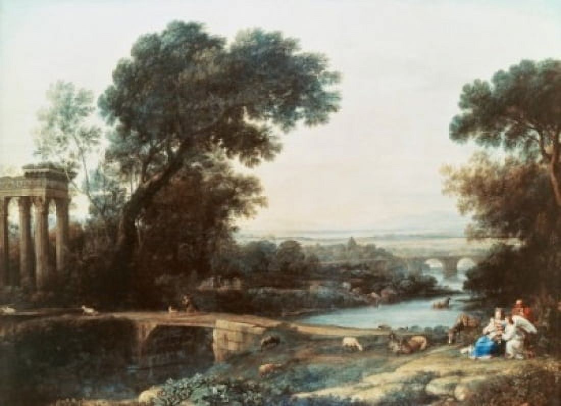 Rest on the Flight to Egypt with Landscape Claude Lorrain (1600-1682 French) State Hermitage Museum St Petersburg Russia Canvas Art - Claude Lorrain (24 x 36)