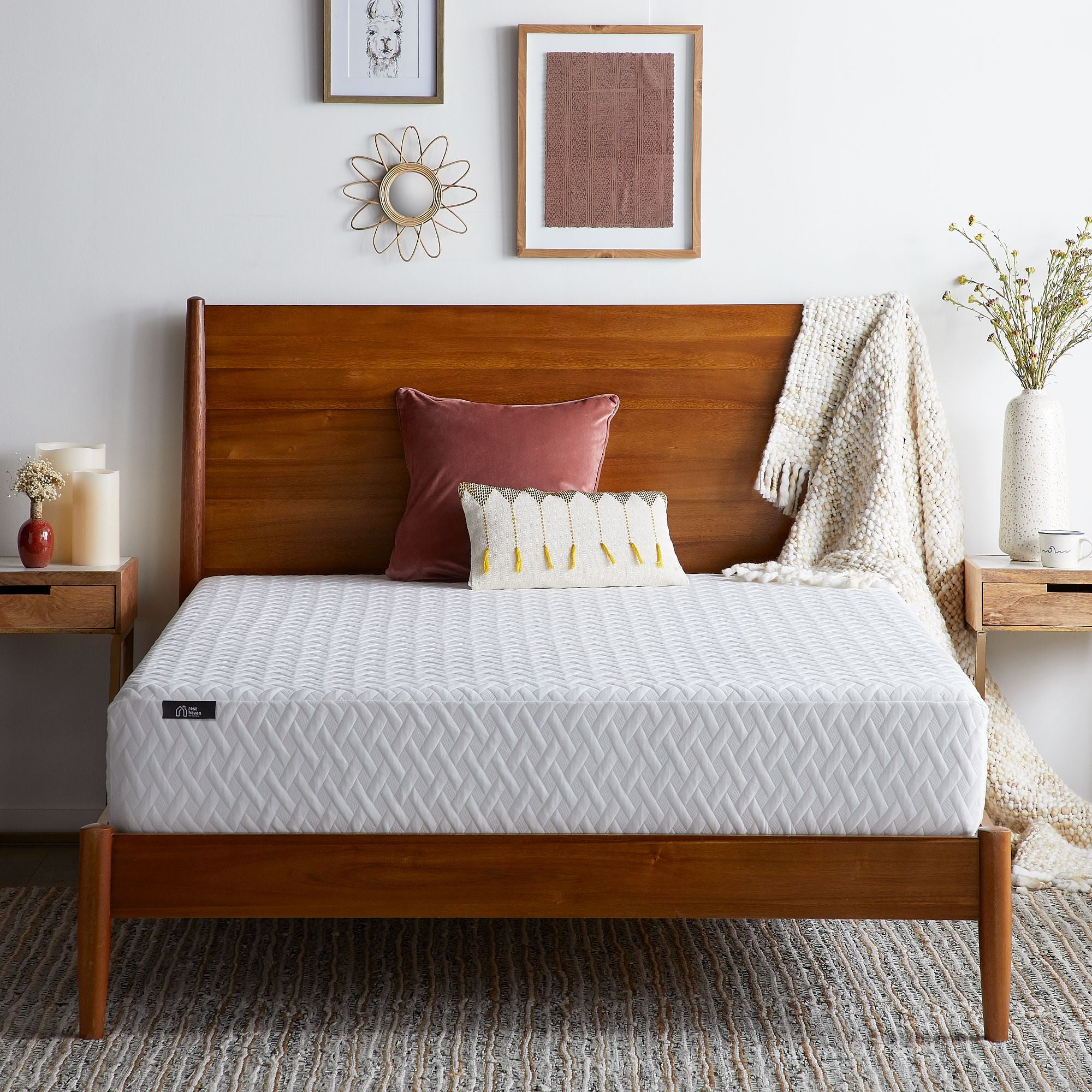 Rest Haven 10" Medium Plush Gel Memory Foam Mattress, King