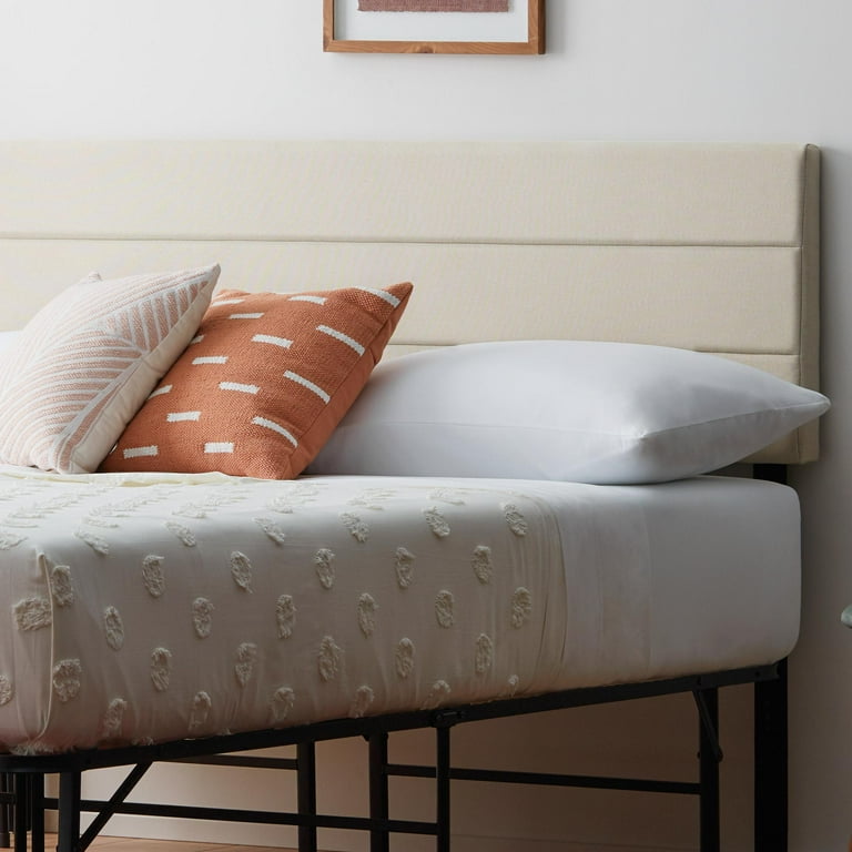 Rest Haven 3 Channel Mid Rise Upholstered Headboard King California King Cream Walmart