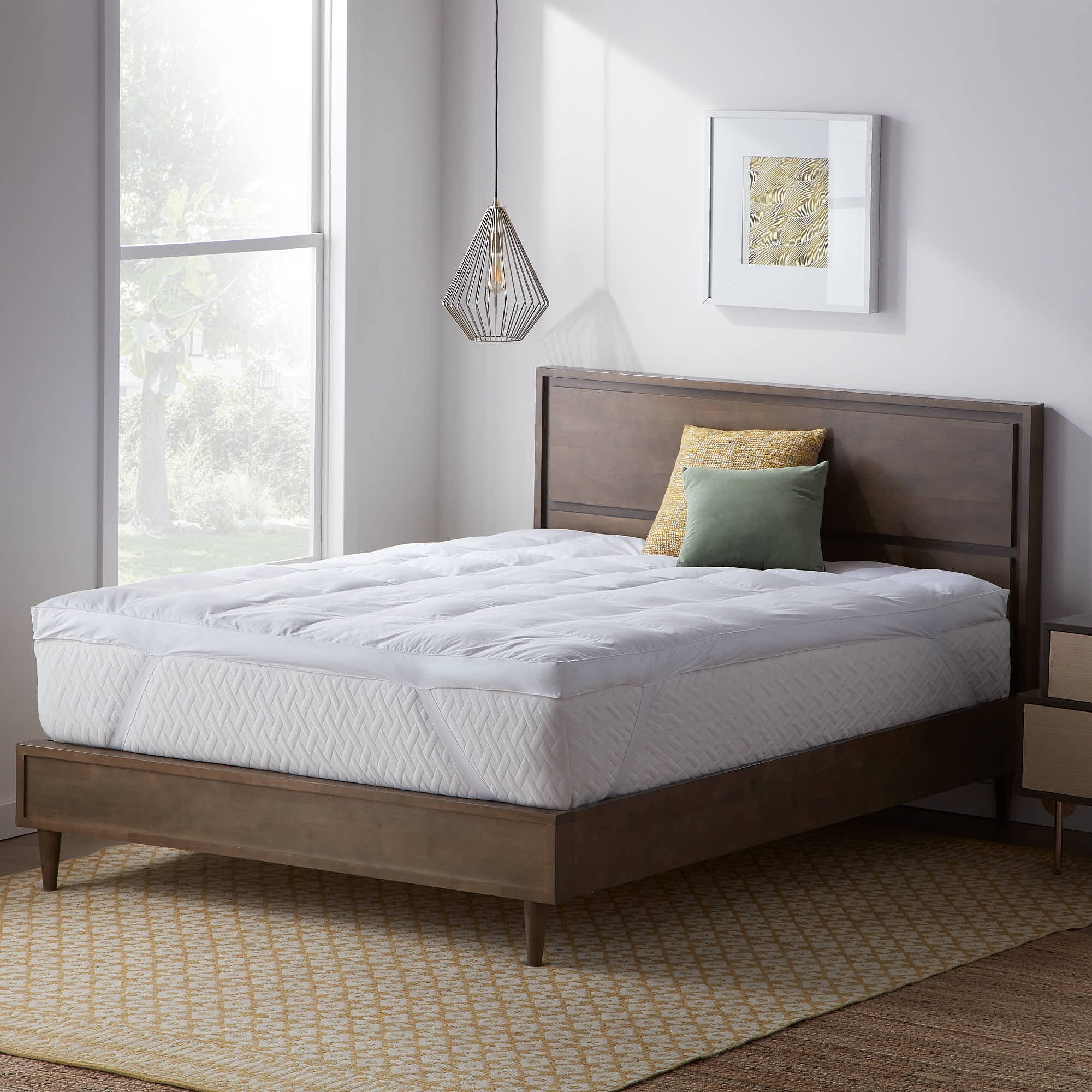 Rest Haven 3" Ultra-Soft Plush Pillow Top Mattress Topper with Straps, Twin